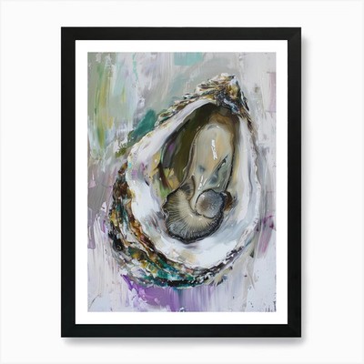 Austernmuschel 2 Kunstdruck gerahmt Wandbild Poster Leinwanddruck Bild
