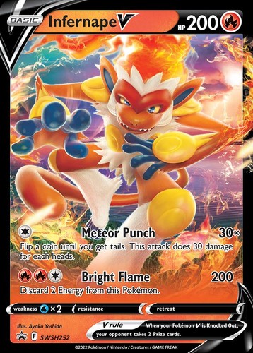 Pokemon Infernape V (SWSH252/332) SWSH Black Star Promos LP HOLO