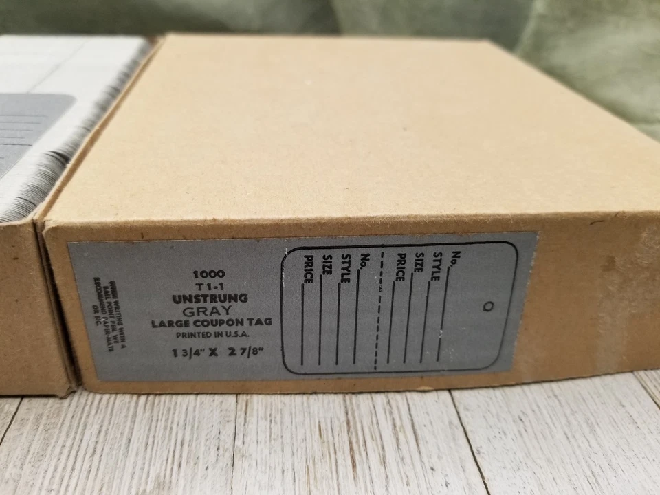 1000 pegatinas de etiqueta de precio vintage sin cuerdas tienda minorista #8 1 3/4" x 2 7/8" Foto 2 de 4