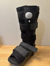 DJ Orthopedics Black Walking Cast Boot Medium Air Pump Foot Brace
