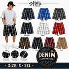 Shaka Wear Men's Checkered Relaxed Fit Plaid Cargo Shorts Loose Fitting S - 5XL