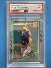 2025 donruss jacob misiorowski clearly rated-gold 3/10 PSA 9 MINT