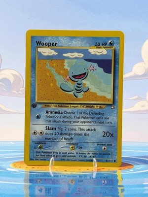 Pokémon Wooper 82/111 1st Edition Neo Genesis Common WOTC Vintage Card