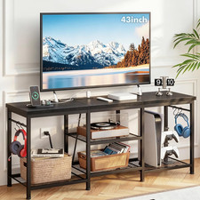YGEOMER TV Stand for Tvs up to 50 Inch, Entertainment Center with Power Outlet a
