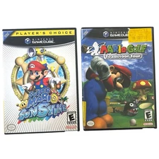 Super Mario Sunshine & Mario Golf Case Only (No Game/ Manual) Nintendo Gamecube