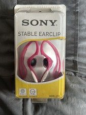 SONY Stereo Headphones MDR-J10 Pink - New Stable Earclip