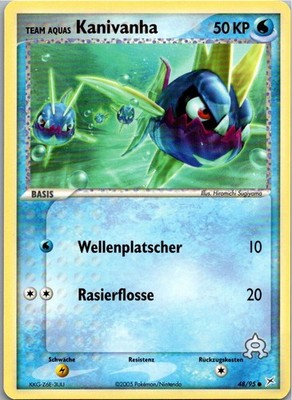 Pokémon Kanivanha 48/95 EX Team Magma vs Team Aqua 2005 Deutsch
