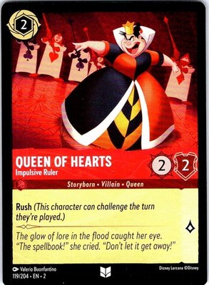 Queen of Hearts - Impulsive Ruler 119/204 Rise of the Floodborn Lorcana NM