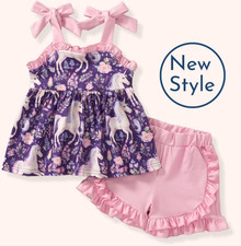Pete  Lucy Mystical Meadow 2-Piece Girl Short Set - Size 6/6X