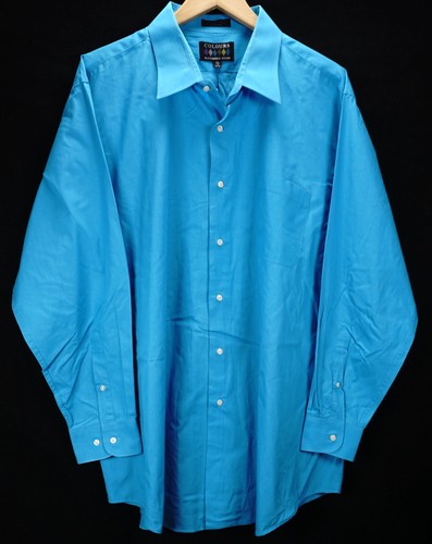 ALEXANDER JULIAN COLOURS LONG SLEEVE SHIRT TURQUOISE BLUE MENS 3XL 19 34/25 - Picture 2 of 5