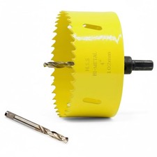 Bi-Metal 4 inch Hole Saw with Arbor Mandrel for Deeper Cutting of Wood,Cornho...