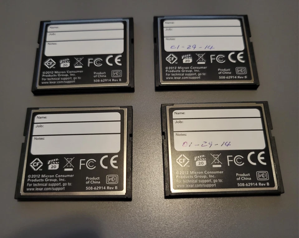 Lot of 4 w/case Lexar Professional 800x 32GB compact flash cards - Image 4 of 4