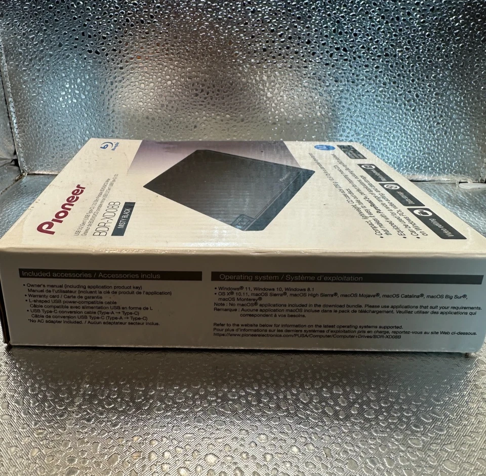 Pioneer USB 3.2 Gen1 2.0 Slim Portable BC/DVD/CD Writer BDR-XD08B Misty Black - Image 3 of 4