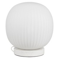 Tischlampe Metall Marmor Glas Weiß Osram E27 BüRo H:33,5 Cm Tischleuchte Flur