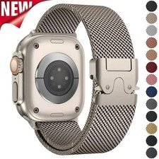 Milanese Loop Titanium  For Apple Watch Band Strap Ultra 3/2/1 49mm 46mm   