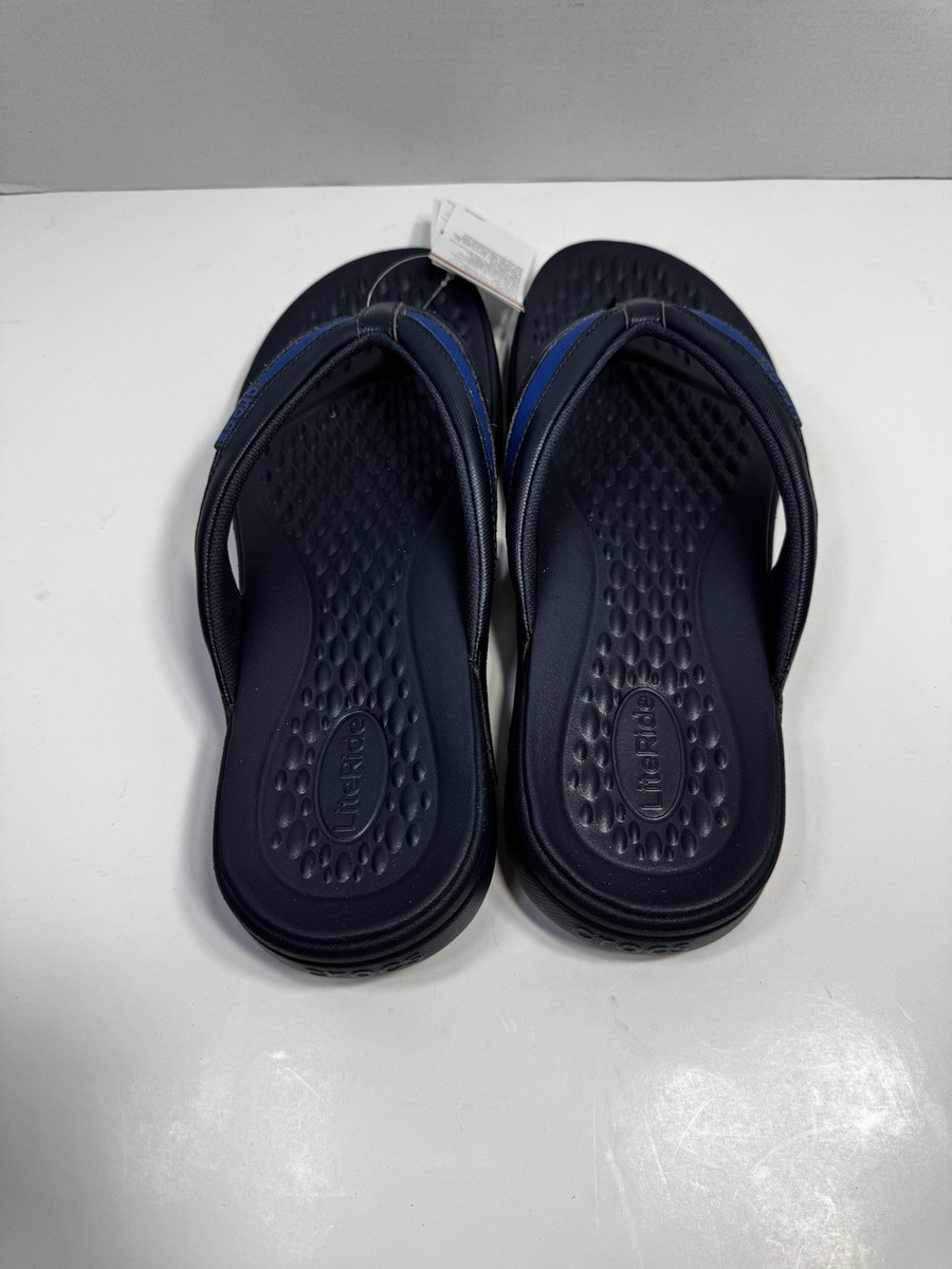 Crocs Yukon Sport LiteRide Flip Flops Sandles Mens Navy Blue  display picture 1