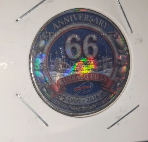 Buffalo Bills 66 Anniversary Colorized  Kennedy Half Dollar