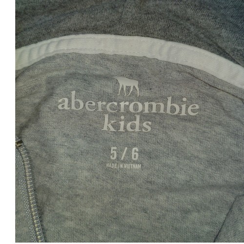 Abercrombie & Fitch Boys Pre-owned Gray Zip Up Hoodie - Size 5/6 - Picture 4 of 4