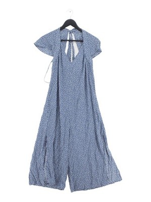 French Connection Damen Jumpsuit UK 10 Blau 100% Viskose Neu Mit Etikett