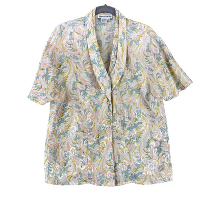 Pierre Cardin Shirt Women's 12 Floral Top Polyester Classic Blouse Preppy Office