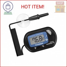 VIVOSUN 1-Pack LCD Digital Aquarium Thermometer Fish Tank Water Terrarium Temper