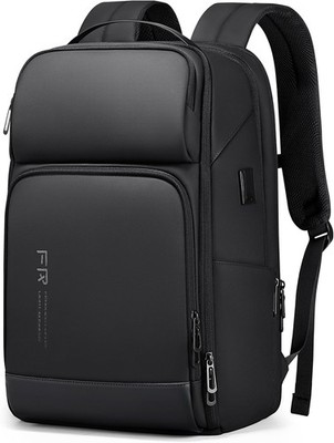 Fenruien 17 Zoll Laptop Rucksack erweiterbar 26-35L Business Arbeitstasche schwarz 