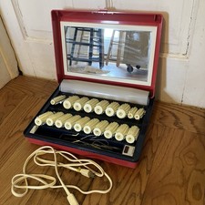 Vtg Clairol Kindness Deluxe 20 Hot Rollers Lighted Mirror Hairsetter KM-1