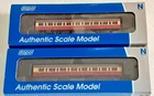 DAPOL 2P-012-601/701 N GAUGE - MAUNSELL COACHES 1ST 7670 3RD 2353 CRIMSON/CREAM