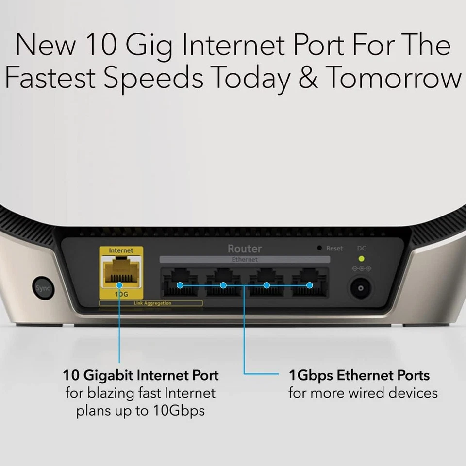 Netgear Orbi RBR860 AX6000 Tri-Band WiFi 6 Mesh - White - image 2 of 2