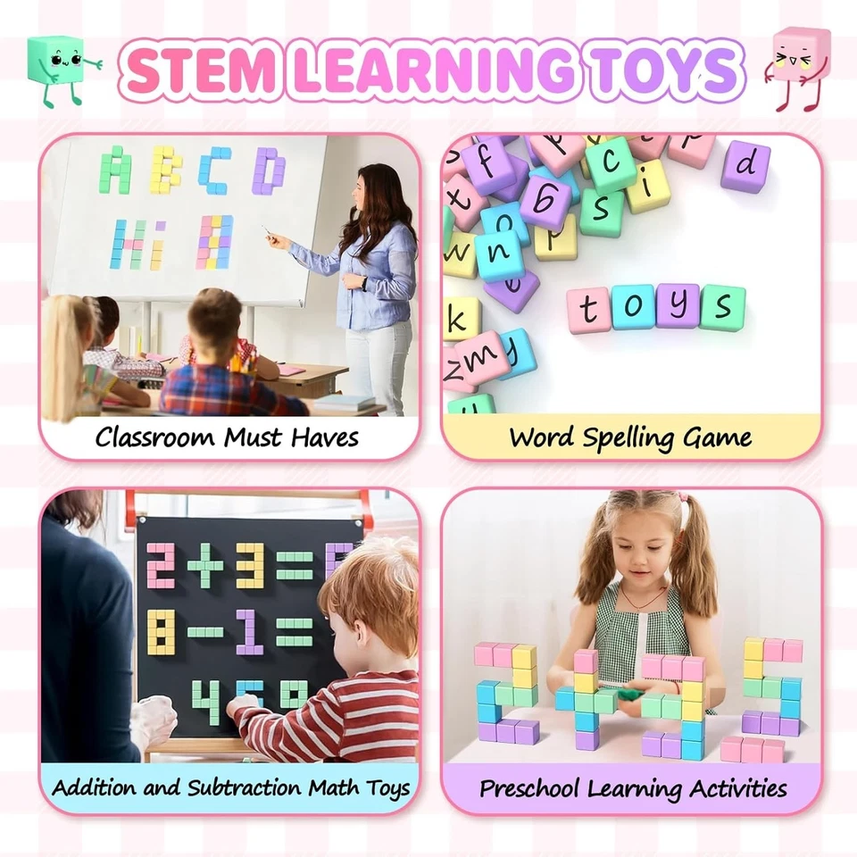 45pcs Magnetic Building Blocks for Kids, STEM Toys Gift for Ages 3-8 Toddlers - Image 3 of 4