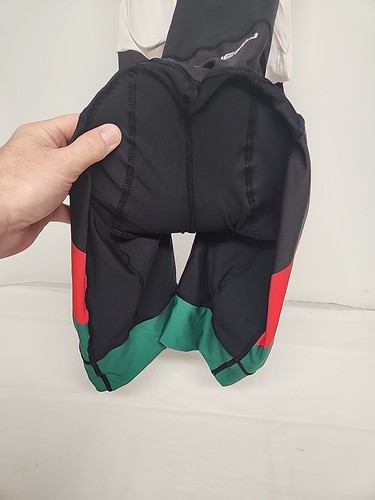 Louis Garneau RCV Lightweight Bib Shorts Men’s Medium Black/White/Green And Red - Picture 4 of 6