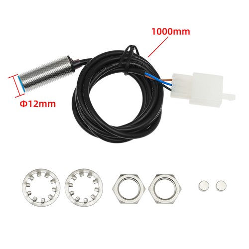 12V Motorcycle Speedometer Odometer Meter Digital Gauge 7 Colors LED With Sensor - Picture 4 of 16