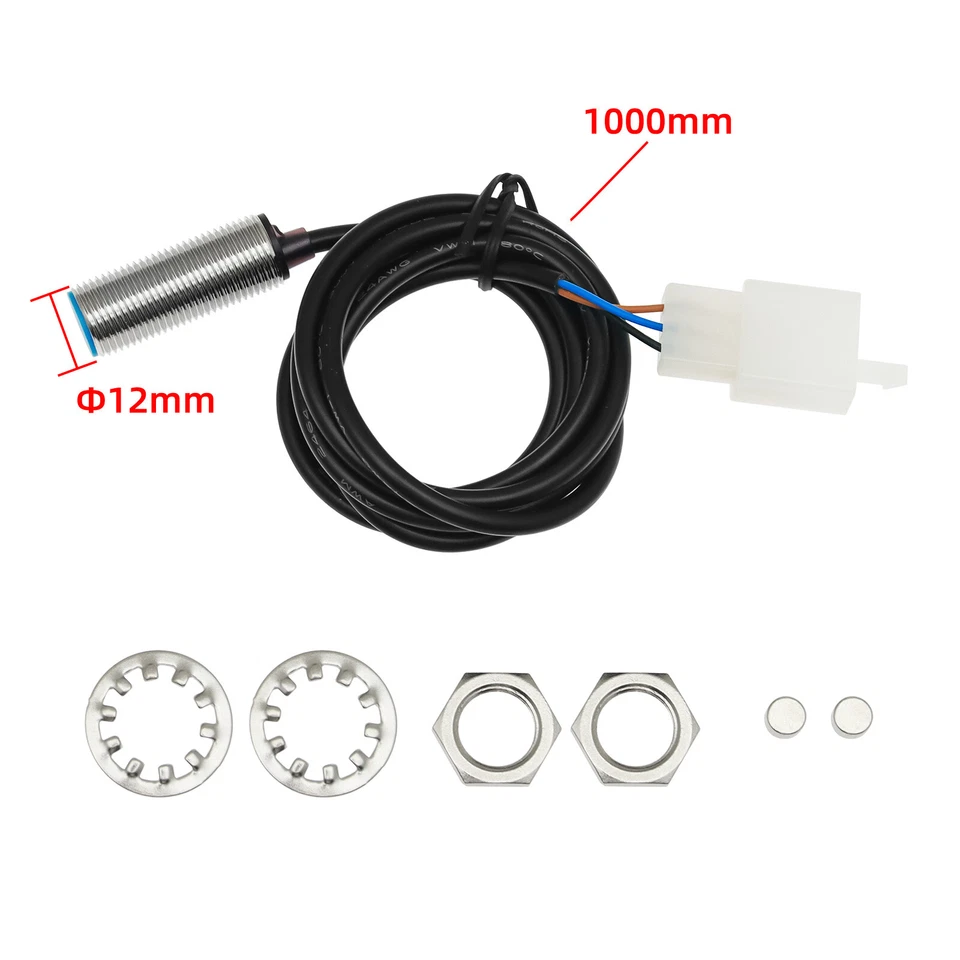 Velocímetro 12V Moto Odómetro Medidor Digital Medidor 7 Colores LED Con Sensor Foto 4 de 4