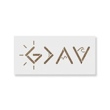 God is Greater Stencil - Durable & Reusable Mylar Stencils