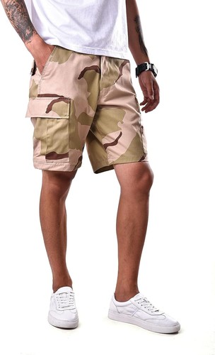 Mens Tactical Camouflage Cargo Shorts Outdoor Work Fishing Camping BDU Style - Picture 46 of 47