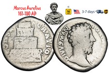 Ancient Roman Empire Coin Silver Denarius Marcus Aurelius 161 180 AD #33387
