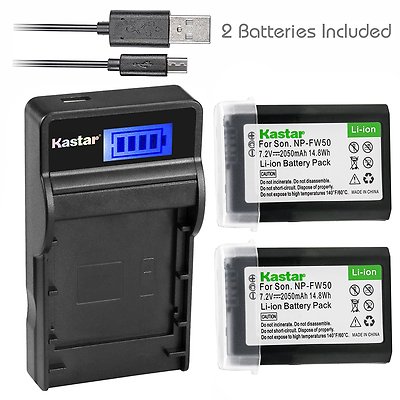 FW50 Battery& LCD Charger for Sony  NEX-3, 3N, 5, 5N, 5R, 5T, 6, 7, C3, F3