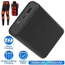 20000mAh Power Bank 5V 2A Battery Pack for Phone Heated Jackets Vests Pant  Coat