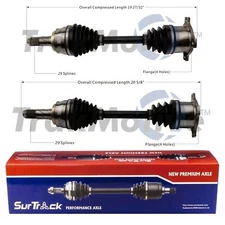 SurTrack Pair Set 2 Rear CV Axle Shafts For Nissan 300ZX Turbocharged 1984-1989