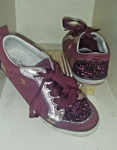 red glitter canvas shoes