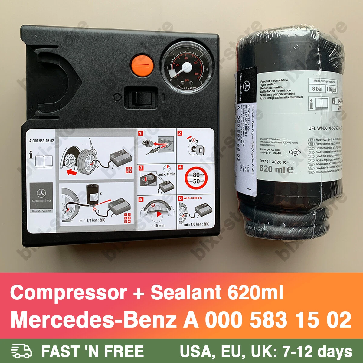 Mercedes-Benz Air Tire Pump Compressor A0005831502 TIREFIT + 