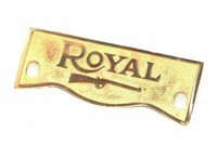 FüR Royal Enfield MaßGeschneidert Messing Logo Vorne Gabel Cover Krone Platte