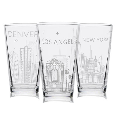 CITY SKYLINES Pint Glasses