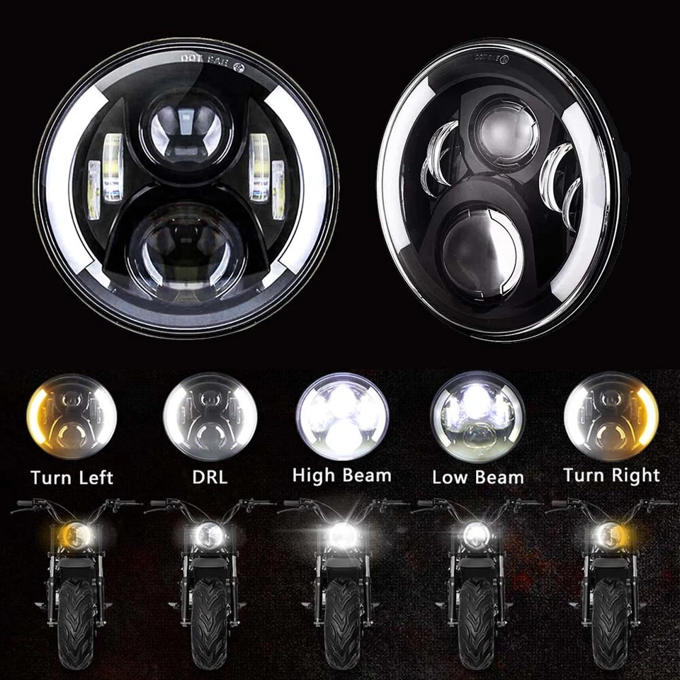 Faro LED de 7 pulgadas para Suzuki DRZ/Honda con carcasa canastilla soportes de boca Foto 3 de 4