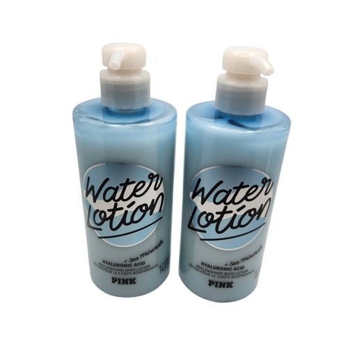 Lot OF 2 VICTORIAS’ SECRET PINK WATER LOTION HYALURONIC ACID BODYLOTION 14oz New - Picture 2 of 8