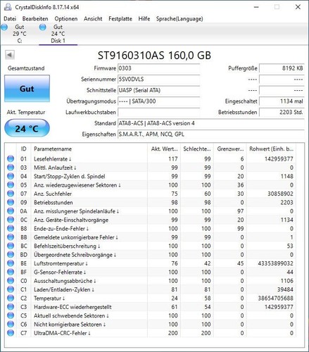 Seagate Momentus 5400.5 160GB, 2.5", 8MB Cache, 5400rpm, SATA 3Gb/s, ST9160310AS