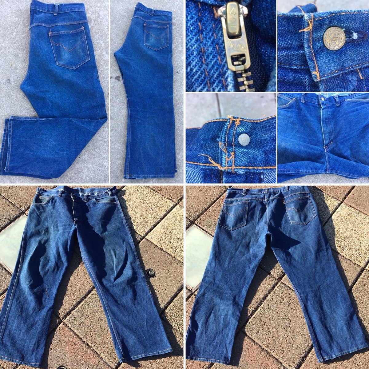 Vintage Jeans Talon 42 Zipper 40” Waist 27” Inseam | eBay