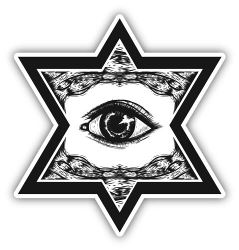 Star Of David All Seeing Eye New World Order Vinyl Sticker Decal - Picture 1 of 1
