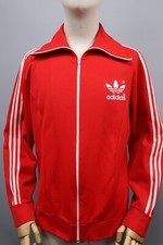 Adidas Originals Trefoil RARE Vintage 60s Red Tracksuit Top Jacket Mens Size M