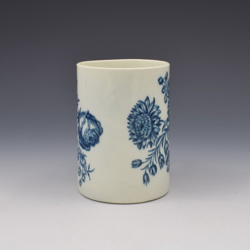 First Period Worcester Porcelain Large Natural Sprays Beer Mug c.1765 Antique - Picture 2 of 6